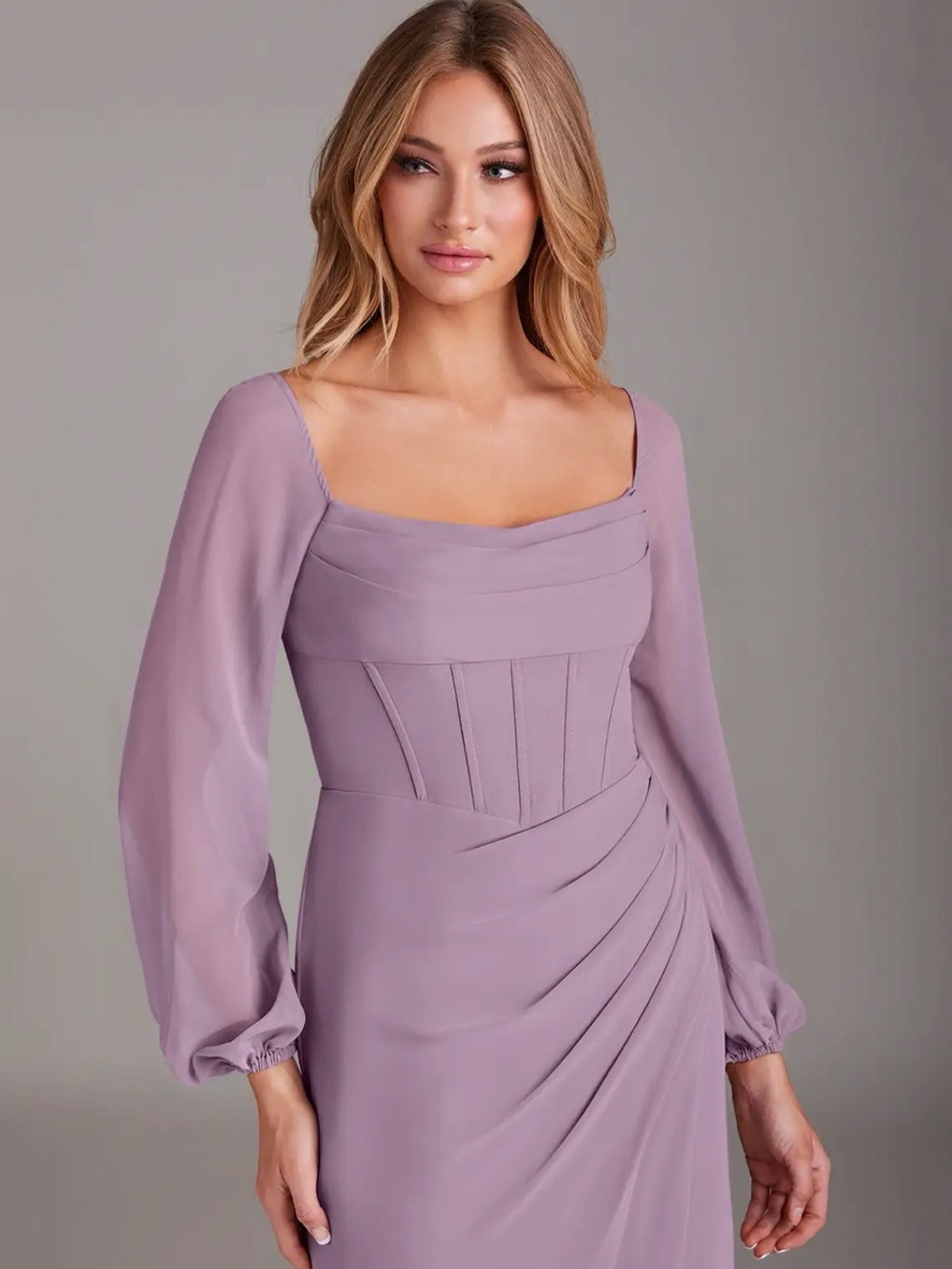 Azazie Charissa in Wisteria - Picture 4 of 4